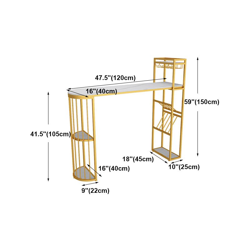 Contemporary Bar Dining Table 42-Inch Top Bar Height Table with Wine Storage Clearhalo 'Bar Furniture' 'Bar Tables' 'bar_tables' 'furn' 'furn_bar_tables' 'Furniture' 'furniture_bar_tables' 'Kitchen & Dining Furniture' 'kitchen&dining_furn' 'kitchen' 1200x1200_4f97f121-7c59-4f5c-865c-a992f9aeb15a