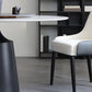 Modern Dining Set 1/5/7 Pcs Round Sintered Stone Dining Table with Upholstered Chairs