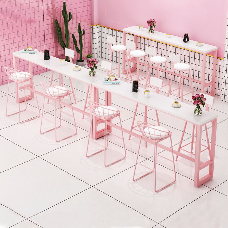 Stone Bar Dining Table Modern Rectangle Bar Table with Trestle Pedestal for Cafe Clearhalo 'Bar Furniture' 'Bar Tables' 'bar_tables' 'furn' 'furn_bar_tables' 'Furniture' 'furniture_bar_tables' 'Kitchen & Dining Furniture' 1200x1200_4f9e43e3-3101-410e-883d-8070c15c29e9