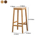 Sala da pranzo semplice in legno sgabello da bar in legno a 4 gambe con pedale