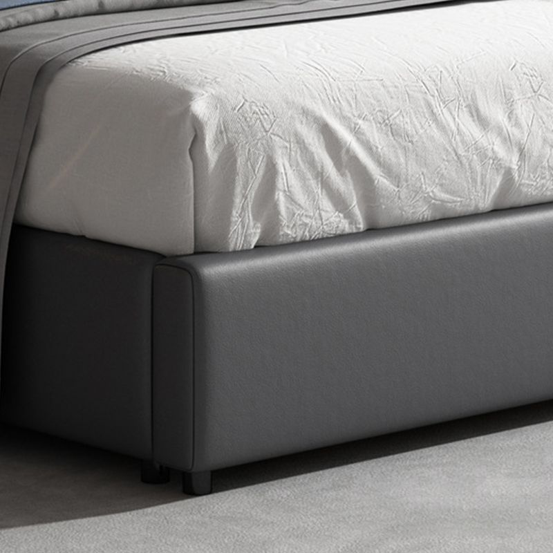Piattaforma grigia cornice letto a piattaforma contemporanea con portata