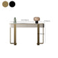 Glam Stone Console Accent Table with Stainless Steel Bracket for Hall