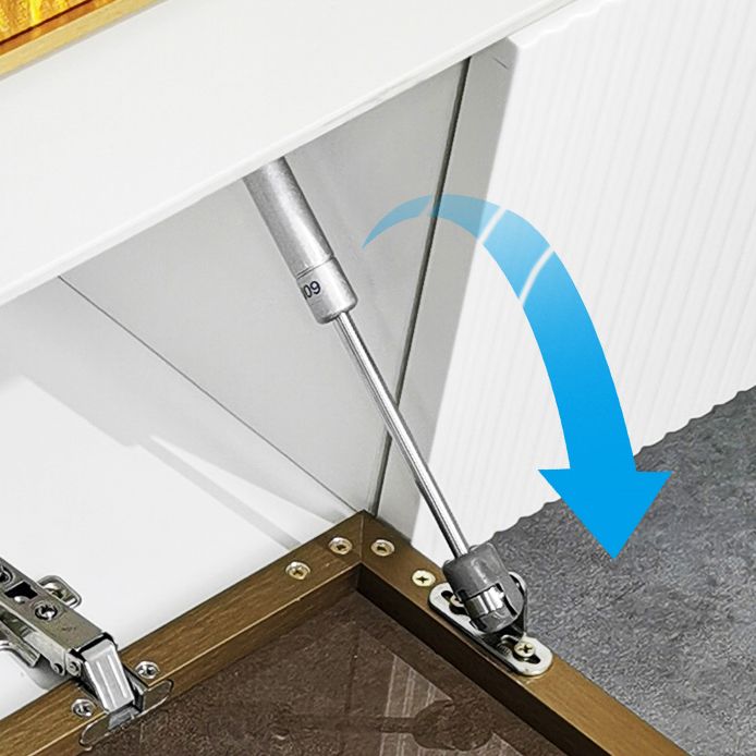 Hedendaagse tv -standaardconsole met laden drijvende tv -media -standaard