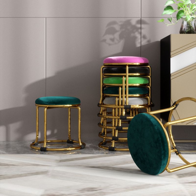 Fabric Standard Stool Modern Style Simple Household Round Stool Clearhalo 'furn' 'furn_ottomans_poufs' 'Furniture' 'Living Room Furniture' 'Ottomans & Poufs' 'ottomans_poufs' 1200x1200_4fa705aa-a182-4df0-a70e-84bca2d026fc