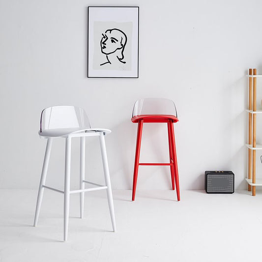 Coffee Shop Footrest Scandinavian Stool Matte Finish Plastic Barstool Clearhalo 'Bar Furniture' 'Bar Stools' 'bar_stools' 'furn' 'furn_bar_stools' 'Furniture' 'furniture_bar_stools' 'Kitchen & Dining Furniture' 1200x1200_4fa73a25-6de3-4a7b-8e6b-59709c8a45b5