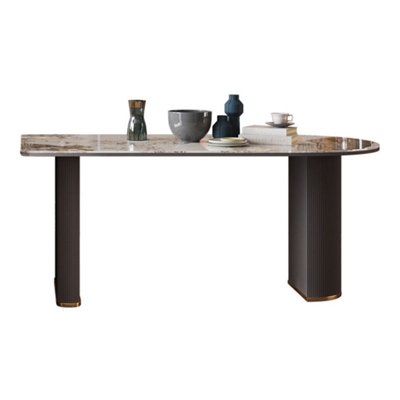 Stone Top Dining Table Contemporary Dining Table with Sled Base Clearhalo 'Dining Tables & Seating' 'Dining Tables' 'dining_table' 'furn' 'furn_dining_table' 'Furniture' 'furniture_dining_table' 'Kitchen & Dining Furniture' 'kitchen' 'kitchen_dining_table' 1200x1200_4fa86d14-ae9c-411f-978e-95e6815f2a95