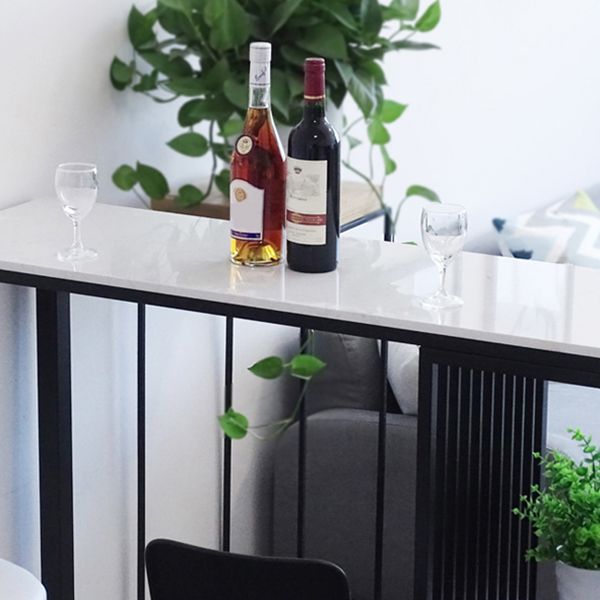 Glam Style Fixed Bar Table 1/2/3 Pieces Faux Marble Rectangle Counter Table Clearhalo 'Bar Furniture' 'furn' 'furn_home_bar_bar_sets' 'Furniture' 'Home Bars & Bar Sets' 'home_bar_bar_sets' 'Kitchen & Dining Furniture' 1200x1200_4fa8a6f3-f10f-40aa-b08a-c170b3d22e38