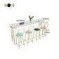 Glam Style Rectangle Bar Table Bar-Height Bistro Pub Table with 4 Legs Clearhalo 'Bar Furniture' 'Bar Tables' 'bar_tables' 'furn' 'furn_bar_tables' 'Furniture' 'Kitchen & Dining Furniture' 1200x1200_4faa40ee-790d-4507-a971-9a0f10bf175b