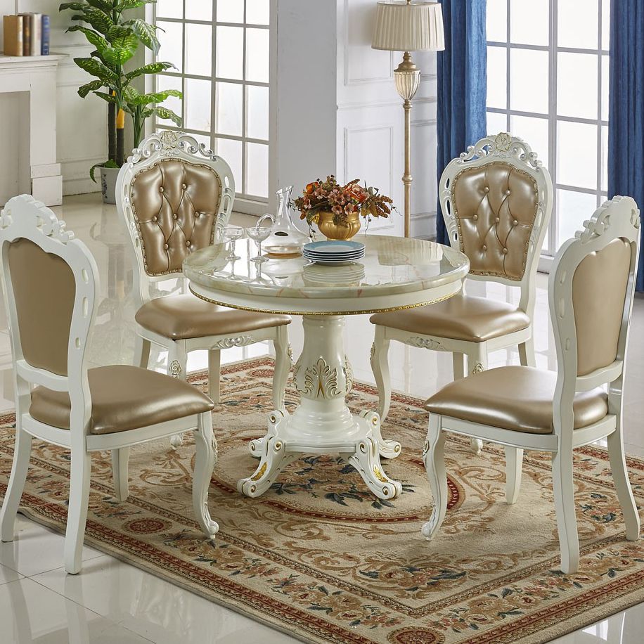 Solid Wood Victorian Round Dining Table Marble Table with Pedestal Base Clearhalo ' dining_table' 'Dining Tables & Seating' 'Dining Tables' 'furn' 'furn_dining_table' 'Furniture' 'furniture_dining_table' 'Kitchen & Dining Furniture' 'kitchen&dining_furn' 'kitchen' 'kitchen_dining_table' 1200x1200_4faba49e-8b32-482e-8424-4adc98a7b42e