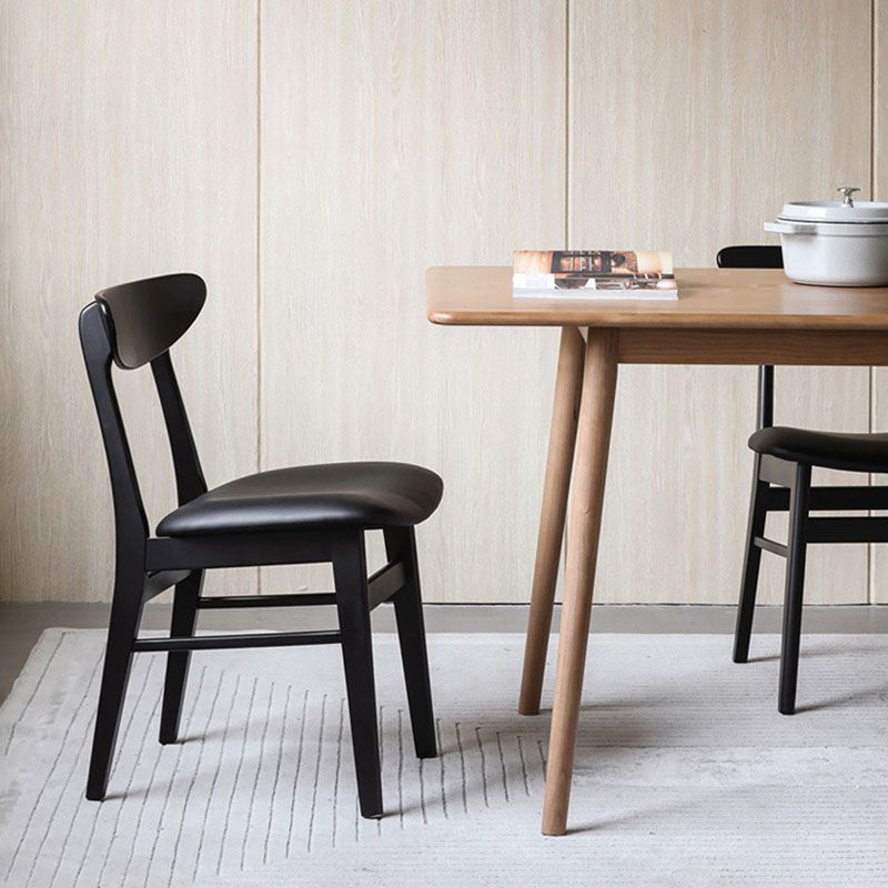 Contemporary Style Dining Chairs Armless Side Chairs with Wooden Legs Clearhalo 'Dining Chairs' 'Dining Tables & Seating' 'dining_chair' 'furn' 'furn_dining_chair' 'Furniture' 'furniture_dining_chair' 'Kitchen & Dining Furniture' 1200x1200_4fabef09-cb52-4282-af55-bcc2477aa96a
