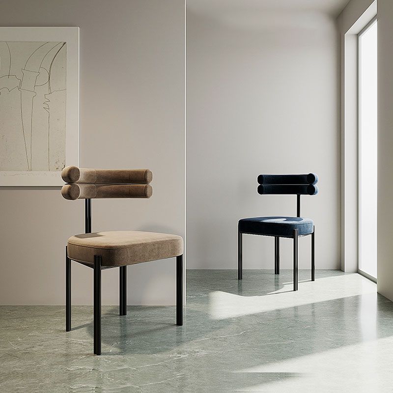 Scandinavische metalen eetkamerstoel open stoel voor eetkamer