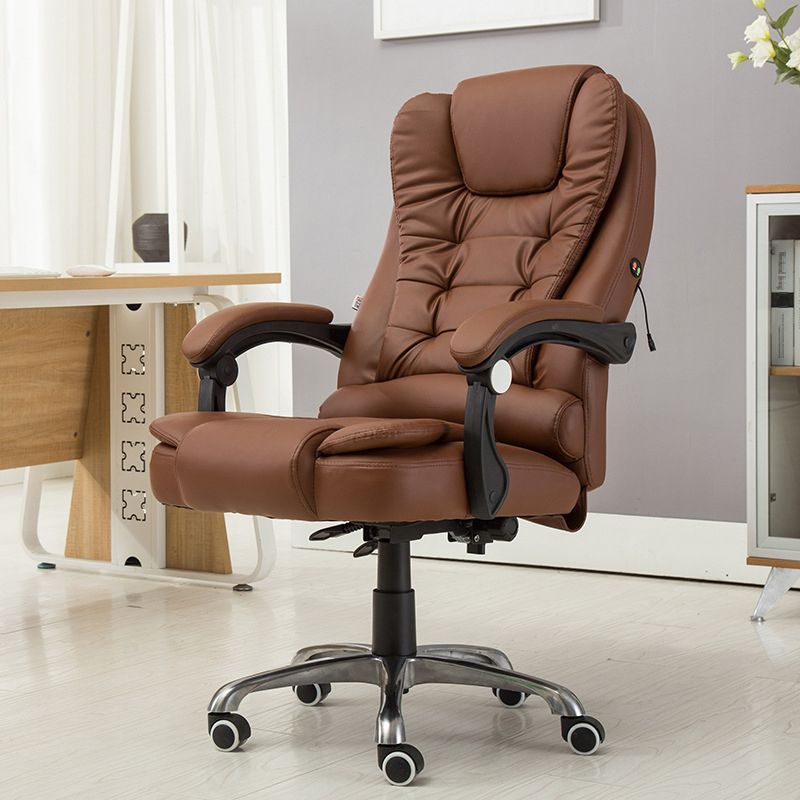 Sedia da ufficio contemporanea con base in metallo argentato Sedia da computer ergonomica direzionale