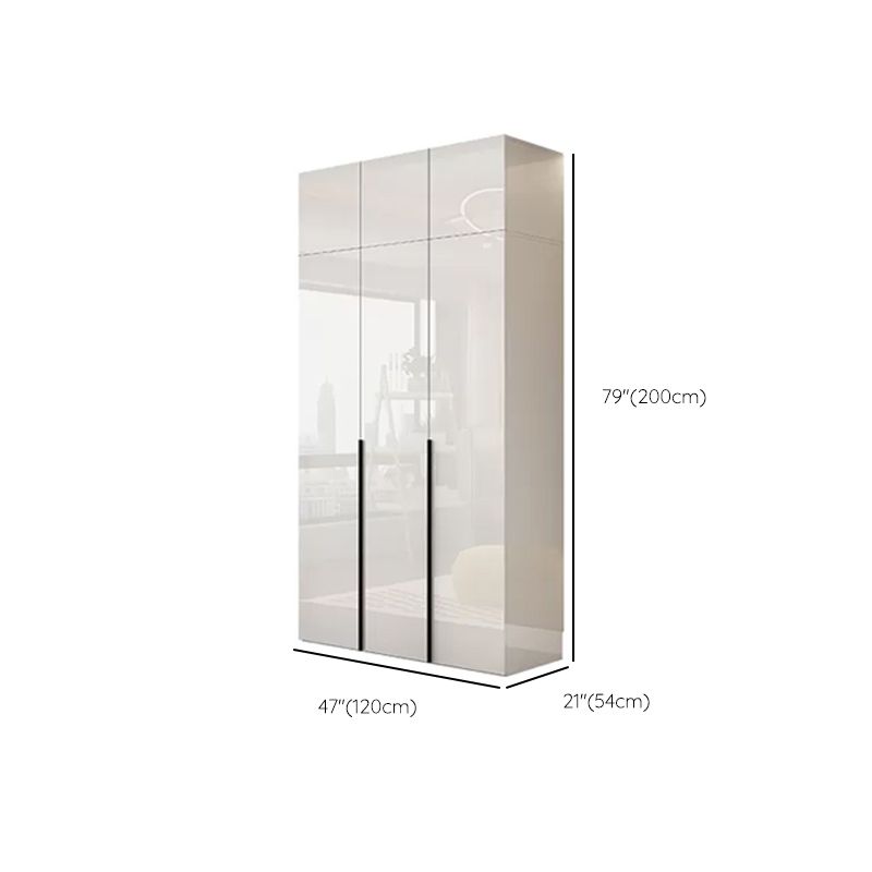 Engineered Wood Wardrobe Cabinet Modern Style White Armoire with Garment Rod Clearhalo 'Armoires & Wardrobes' 'armoires_wardrobes' 'Bedroom Furniture' 'furn' 'furn_armoires_wardrobes' 'Furniture' 1200x1200_4faef1e1-23af-4355-bf7e-78444700610c