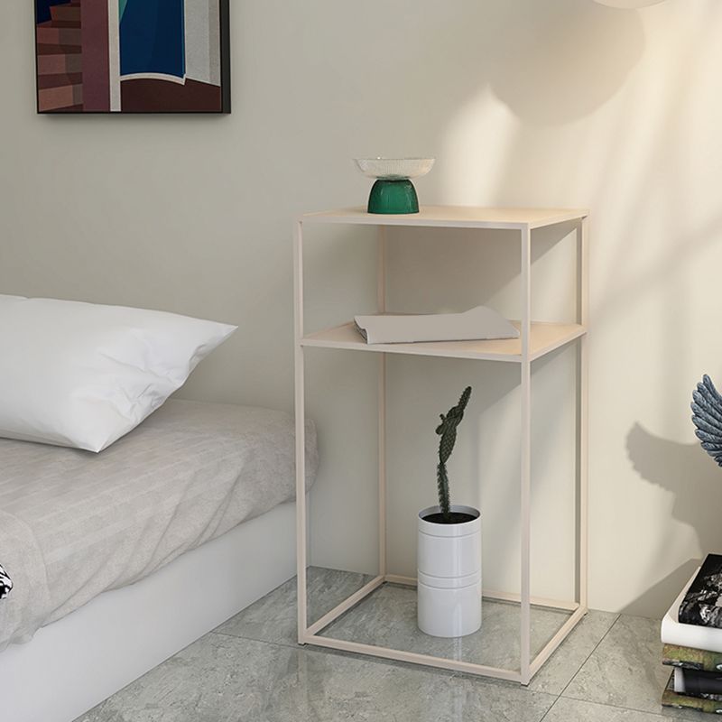 2 ripiani del comodino da comodino da comodino industriale, 27,6 "di altezza