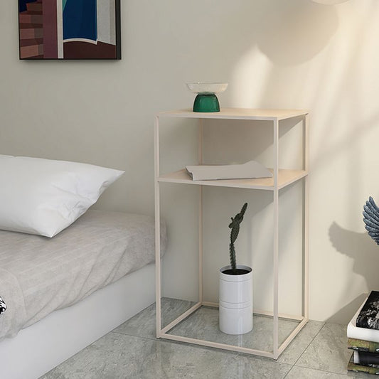 2 ripiani del comodino da comodino da comodino industriale, 27,6 "di altezza