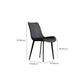 Kitchen Dining Armless Chair Faux Leather Dining Chair in Grey