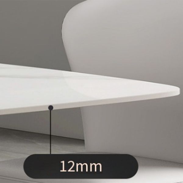Industrial Style Rectangle Table Sintered Stone Dining Table with Metal Legs for Home Clearhalo 'Dining Tables & Seating' 'Dining Tables' 'dining_table' 'furn' 'furn_dining_table' 'Furniture' 'Kitchen & Dining Furniture' 1200x1200_4fb368e5-e006-4a9f-a1c7-2d5e07c7fe91