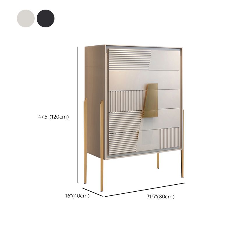 Table buffet en bois serveur de style glam avec serveur de restauration et tiroirs