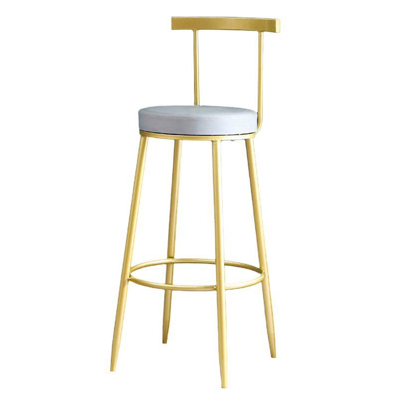 Metal Low Back Dining Stools Glam Armless Bar Stools with Gold Metal Base Clearhalo 'Bar Furniture' 'Bar Stools' 'bar_stools' 'furn' 'furn_bar_stools' 'Furniture' 'Kitchen & Dining Furniture' 1200x1200_4fb3dd28-732b-443f-bee3-7a96c9650269