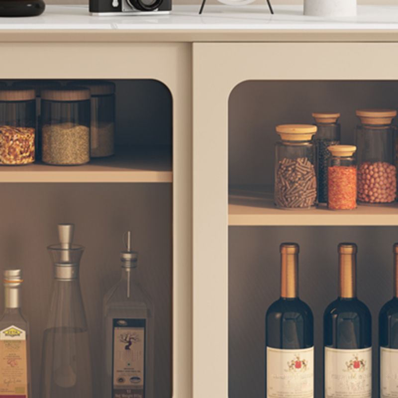 Server a buffet di pietra per tavolino a buffet contemporanei con cassetti per sala da pranzo