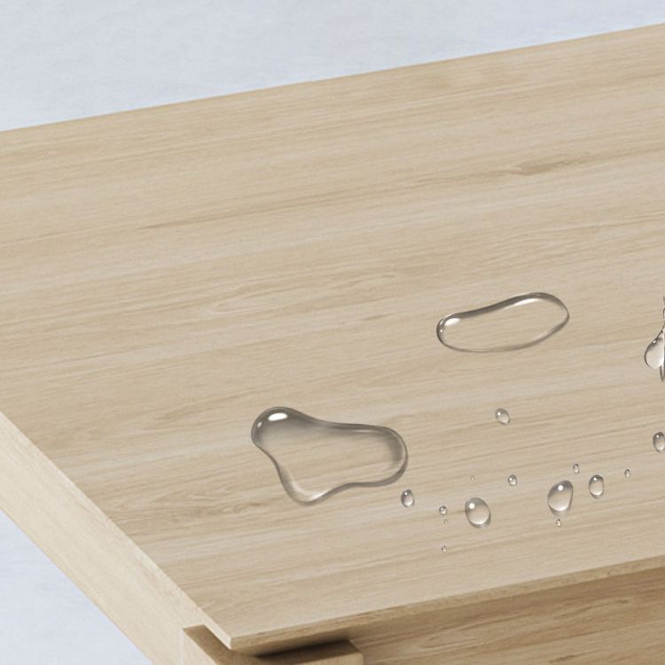 Mesa de comedor de 4 patas Mesa de comedor de madera maciza con patas de acabado natural