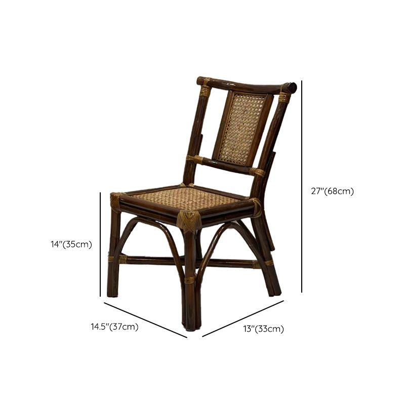 Contemporary Armless Wicker Chair Home Cane Back Dining Chair Clearhalo 'Dining Chairs' 'Dining Tables & Seating' 'dining_chair' 'furn' 'furn_dining_chair' 'Furniture' 'Kitchen & Dining Furniture' 1200x1200_4fb51a44-c0f2-4965-b362-7d963518fee5