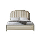 Stepped Glam Bed Frame Beech Standard Bed with Nail Head Trim Clearhalo 'Bedroom Furniture' 'Beds' 'furn' 'furn_beds' 'Furniture' 1200x1200_4fbaf752-0bc1-4579-ba9c-f82a1d8ca851