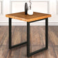 Industrial Style Solid Wood Dining Table Brown Square Table with Black Frame for Dinning Room Clearhalo ' dining_table' 'Dining Tables & Seating' 'Dining Tables' 'furn' 'furn_dining_table' 'Furniture' 'furniture_dining_table' 'Kitchen & Dining Furniture' 'kitchen&dining_furn' 'kitchen' 'kitchen_dining_table' 1200x1200_4fbb0599-b968-4cde-ad11-865e179c0f02