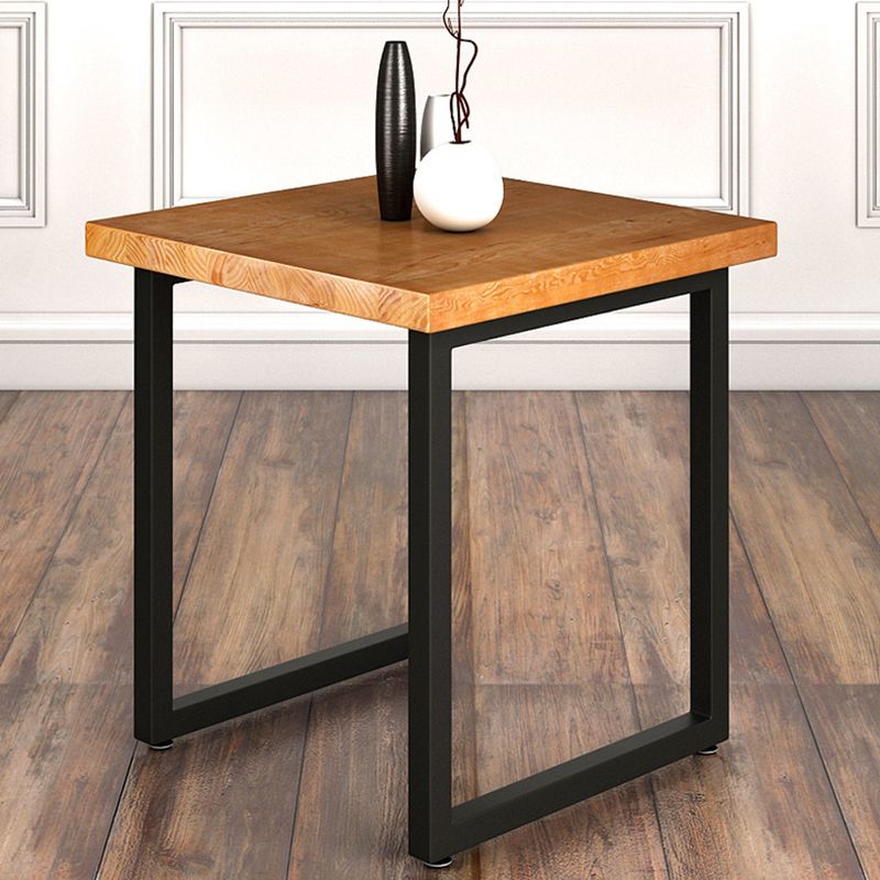 Industrial Style Solid Wood Dining Table Brown Square Table with Black Frame for Dinning Room Clearhalo ' dining_table' 'Dining Tables & Seating' 'Dining Tables' 'furn' 'furn_dining_table' 'Furniture' 'furniture_dining_table' 'Kitchen & Dining Furniture' 'kitchen&dining_furn' 'kitchen' 'kitchen_dining_table' 1200x1200_4fbb0599-b968-4cde-ad11-865e179c0f02
