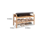 12.99" Wide Modern Entryway Cushioned Bench Bamboo Bench with Arms Clearhalo 'Benches' 'Chairs & Seating' 'furn' 'furn_benches' 'Furniture' 'Living Room Furniture' 1200x1200_4fbb433e-dff4-4848-a370-1a3233e04257