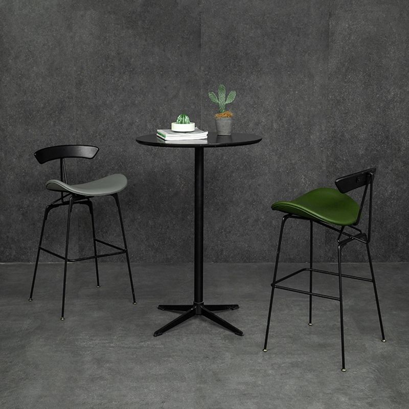 Black Iron Bar Stool Industrial Style Low Back Counter Stool with Saddle Seat Clearhalo 'Bar Furniture' 'Bar Stools' 'bar_stools' 'furn' 'furn_bar_stools' 'furniture_bar_stools' 'Kitchen & Dining Furniture' 'kitchen&dining_furn' 'kitchen' 'kitchen_furn' Furniture' 1200x1200_4fbe61b8-ee26-4ca3-b6b8-67613210fc2b