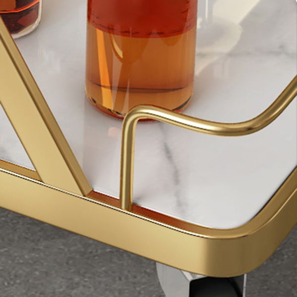 モダンなダイニングルーム準備テーブルローリングオープンシェルフキッチントロリー