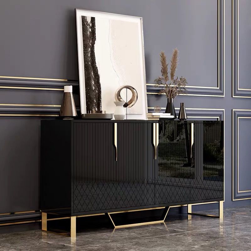Glam buffet sideboard mobili a specchio a 4 porte a buffet da pranzo