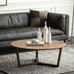 Cross Legs Coffee Table Brone Solid Wood Round Coffee Tables