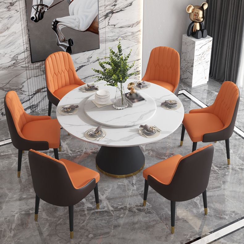 Nordic Glam Style Dining Chairs Metal Dining Arm Side Chair for Kitchen (Set of 2) Clearhalo ' kitchen&dining_furn' 'Dining Chairs' 'Dining Tables & Seating' 'dining_chair' 'furn' 'furn_dining_chair' 'Furniture' 'furniture_dining_chair' 'Kitchen & Dining Furniture' 'kitchen' 1200x1200_4fc0017d-3e54-4c3c-ad13-51a084556088