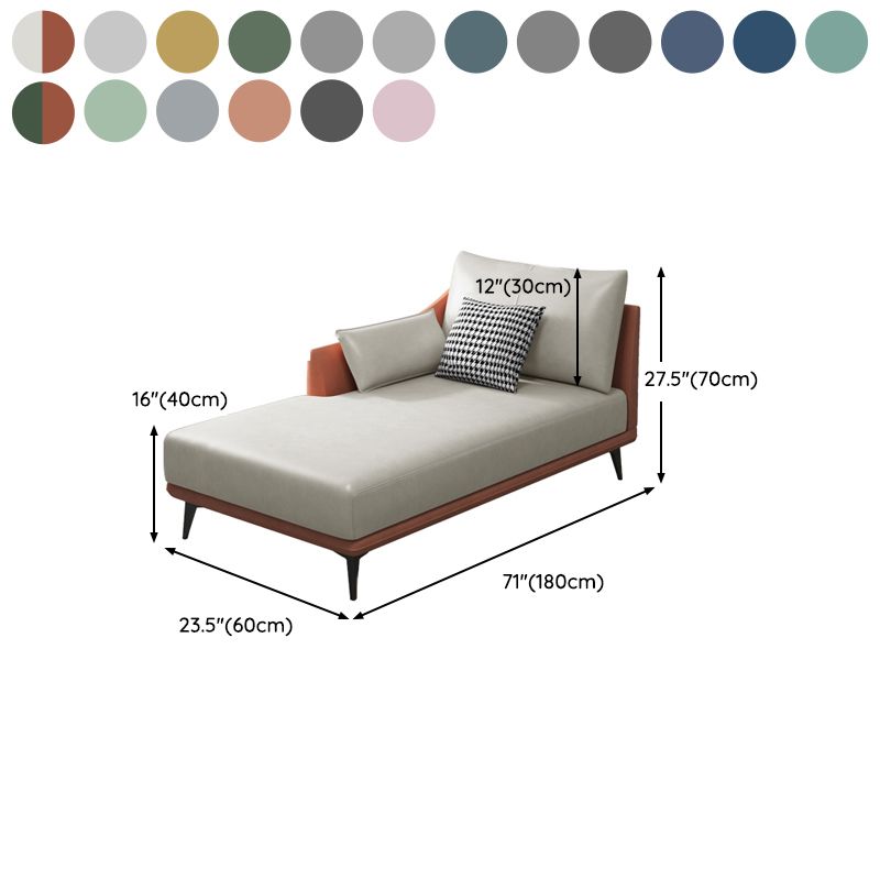 Nordic Cushioned Chaise Lounge Leather Chaise with Recessed Arms for Bedroom Clearhalo 'Chairs & Seating' 'Chaise Lounge' 'chaise_lounge' 'furn' 'furn_chaise_lounge' 'Furniture' 'Living Room Furniture' 1200x1200_4fc17257-4037-46ca-b8eb-502201681057
