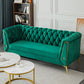 Tuxedo Arm Sofa 2/3-Seater Contemporary Tufted Velvet Sofa - 30.7" H