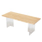Minimalists Rectangle Khaki Dining Table Solid Wood Standard Dining Table for Kitchen Clearhalo ' dining_table' 'Dining Tables & Seating' 'Dining Tables' 'furn' 'furn_dining_table' 'Furniture' 'furniture_dining_table' 'Kitchen & Dining Furniture' 'kitchen&dining_furn' 'kitchen' 'kitchen_dining_table' 1200x1200_4fc4f39a-1a0d-496a-aab3-16071a6c0233