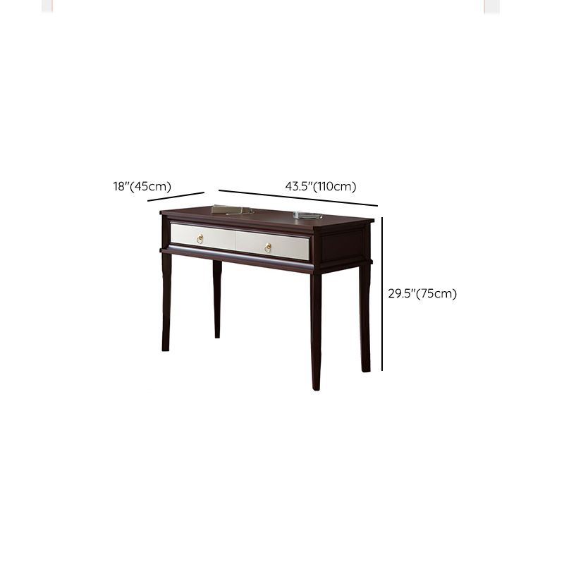 Standing Brown 2-Drawer Bedroom Solid Wood Makeup Vanity Desk Table Clearhalo 'Bedroom Furniture' 'furn' 'furn_makeup_vanities' 'Furniture' 'Makeup Vanities' 'makeup_vanities' 1200x1200_4fc6e8a3-629a-45f6-8d11-8ddf4afe97fa