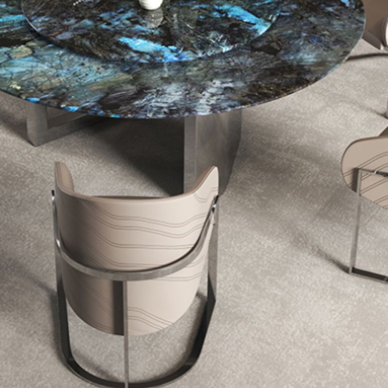 1/4/7 Pieces Stone Top Stainless Steel Base Dining Set for Home Clearhalo 'Dining Room Sets' 'Dining Tables & Seating' 'dining_room_set' 'furn' 'furn_dining_room_set' 'Furniture' 'Kitchen & Dining Furniture' 1200x1200_4fc8d2c2-d46b-4275-857c-c410eefe28cc