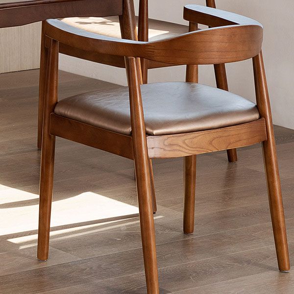 Modern Style Arm Chair Solid Wood Open Back Indoor Dining Chair Clearhalo 'Dining Chairs' 'Dining Tables & Seating' 'dining_chair' 'furn' 'furn_dining_chair' 'Furniture' 'furniture_dining_chair' 'Kitchen & Dining Furniture' 1200x1200_4fc921ec-b15c-4e77-87ed-a0503da82d0b