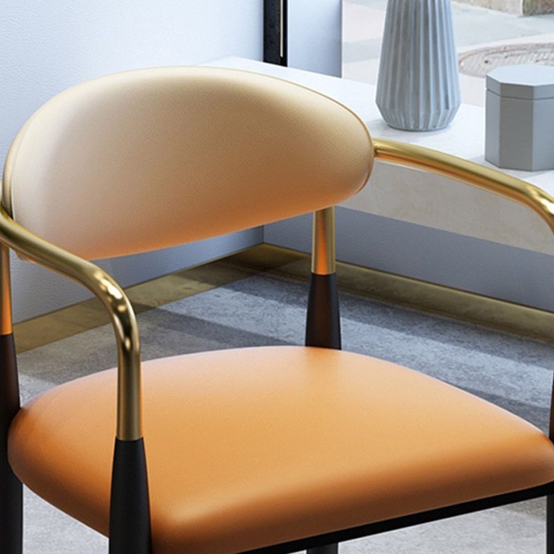 Faux Leather Dining Side Chair Open Back Dining Side Chair for Home Clearhalo 'Dining Chairs' 'Dining Tables & Seating' 'dining_chair' 'furn' 'furn_dining_chair' 'Furniture' 'Kitchen & Dining Furniture' 1200x1200_4fcb5b8e-51c2-4984-9ad9-1400c5df1dad