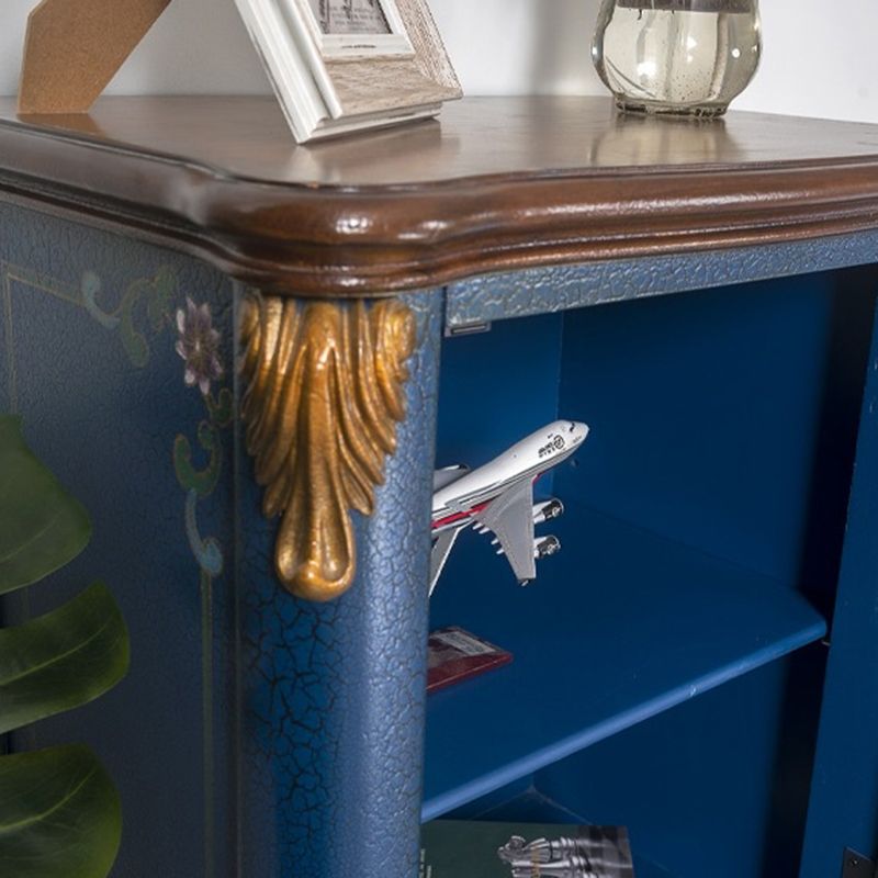 Mid-century Modern 1- Door Wooden Cabinet 1- Drawer Rectangle Accent Cabinet