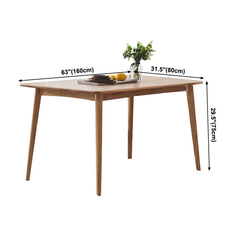 Rectangle Oak Wood Table in Nature Modern Dining Table with Wooden 4 Legs Clearhalo ' dining_table' 'Dining Tables & Seating' 'Dining Tables' 'furn' 'furn_dining_table' 'Furniture' 'furniture_dining_table' 'Kitchen & Dining Furniture' 'kitchen&dining_furn' 'kitchen' 'kitchen_dining_table' 1200x1200_4fccbf1f-4805-4abc-ad3c-5aefcccc07c0