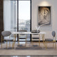White Stone Top Dining Table Set 1/2/5 Pieces Contemporary Indoor Dinette Set Clearhalo 'Dining Room Sets' 'Dining Tables & Seating' 'dining_room_set' 'furn' 'furn_dining_room_set' 'Furniture' 'Kitchen & Dining Furniture' 1200x1200_4fcd385c-12b5-4894-a1b2-3891c3cbafa3