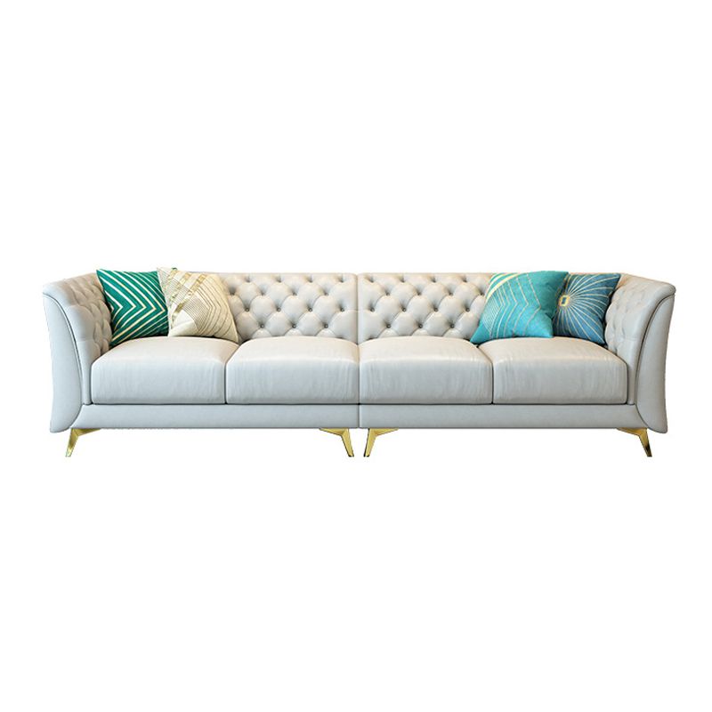 Modern Style Evagged Armrest Latex/sponge Padded Tufted Back Base Sofa Clearhalo 'furn' 'furn_sofas' 'Furniture' 'furniture_sofas' 'kitchen' 'kitchen_sofas' 'Living Room Furniture' 'Sofa' 'sofas' 1200x1200_4fcd9065-5720-407d-bfd0-0d32fbbdfd09