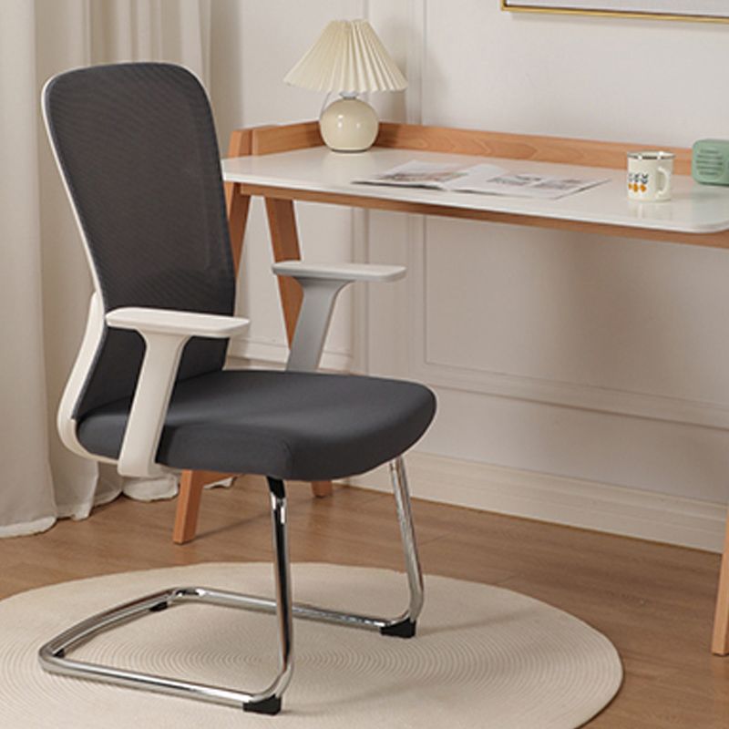 Modern & Contemporary Desk Chair No Wheels Mid Back Home Office Chair Clearhalo 'furn' 'furn_office_chair' 'Furniture' 'furniture_office_chair' 'Office Chairs' 'Office Furniture' 'office_chair' 1200x1200_4fd01a26-effc-46a7-bf79-3a5cb4dc6b16