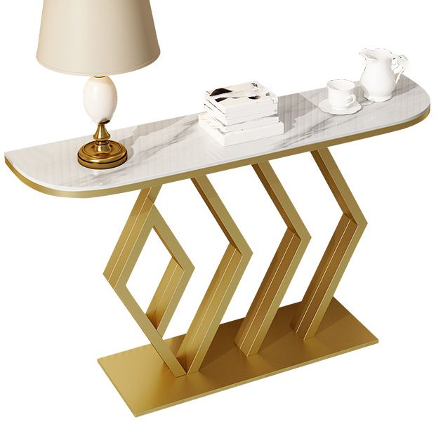 Tabella della console di pietra Metallino Tabella accento per resistenza graffiata, 31,49 "di alto livello