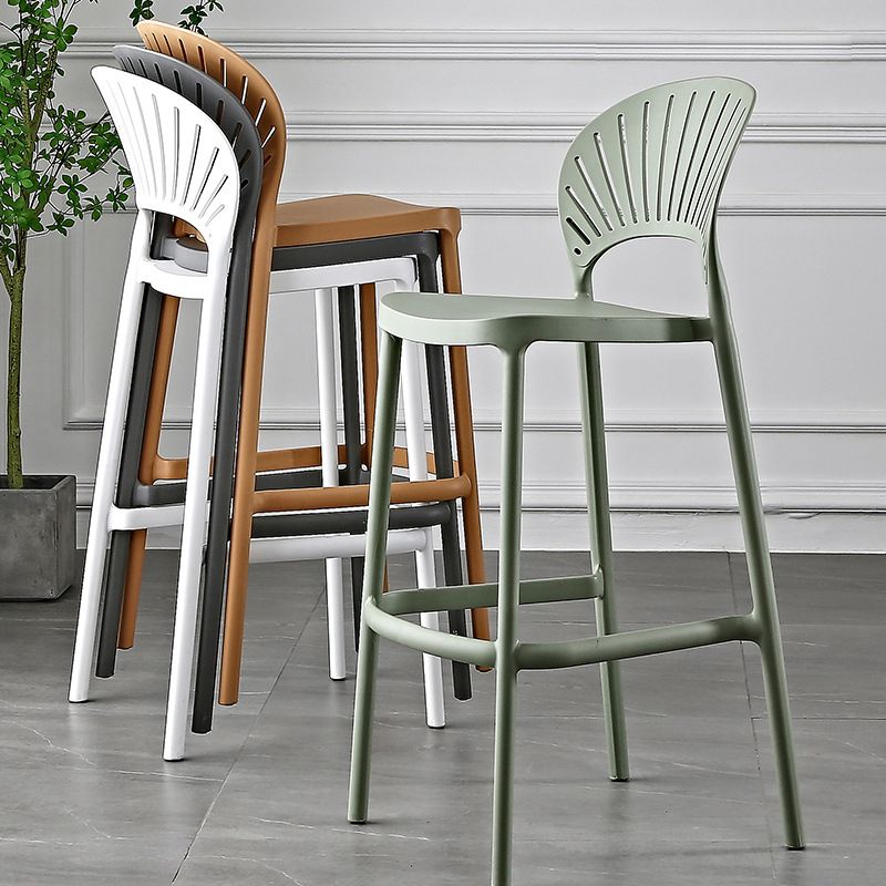 Contemporary Stackable Counter Stools Colorful Indoor Bar Stool, Set of 4 Clearhalo 'Bar Furniture' 'Bar Stools' 'bar_stools' 'furn' 'furn_bar_stools' 'furniture_bar_stools' 'Kitchen & Dining Furniture' 'kitchen&dining_furn' 'kitchen' 'kitchen_furn' Furniture' 1200x1200_4fd1e4ca-318d-4a7f-8697-88175e534f8e