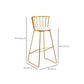 Taburete de bar sin brazos de metal de estilo contemporáneo, taburete de bar de cuero PU para cocina